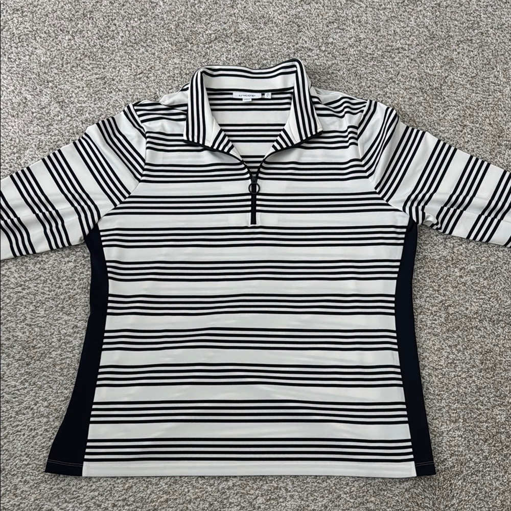 Chico's Zenergy UPF Stripe Long Sleeve Top.